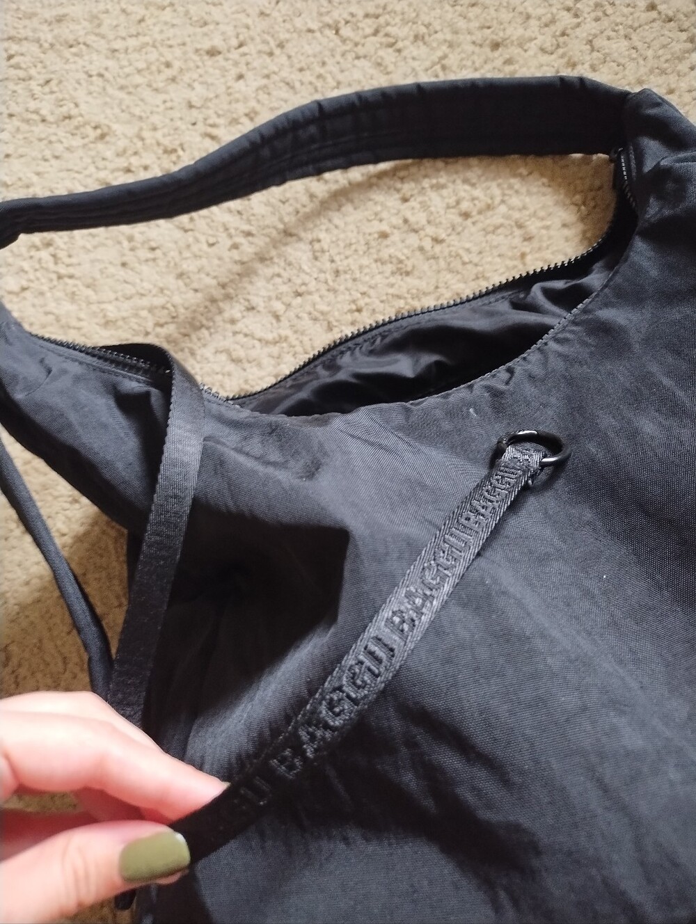BAGGU Nylon Shoulder Bag - Black - Picture 2 of 7